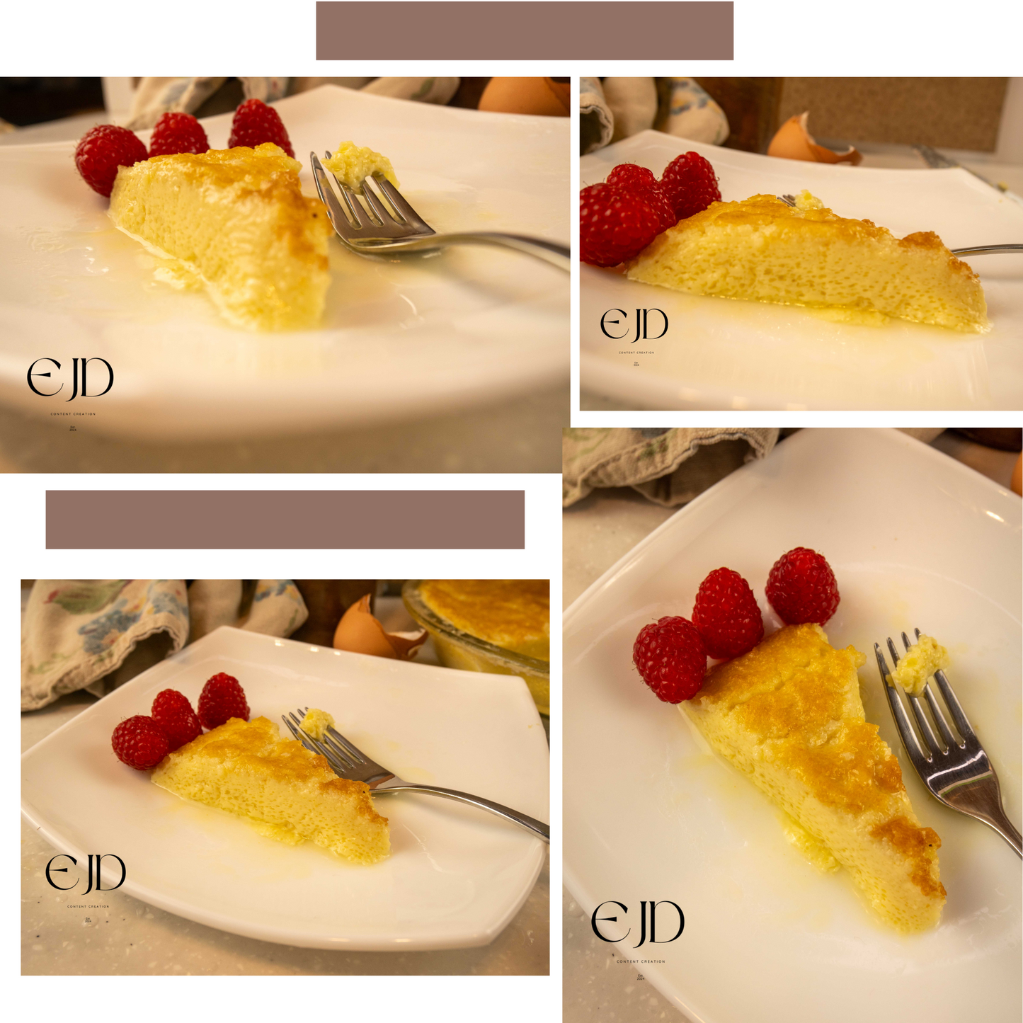 Crustless Low Carb Custard Pie (Gluten free) - set 1