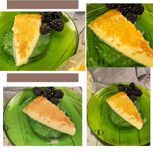 Crustless Low Carb Custard Pie (Gluten free) - set 3