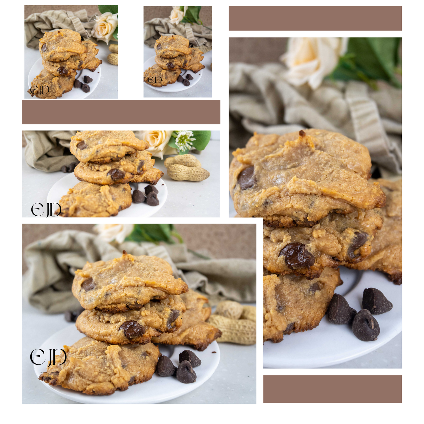 Chocolate Peanut Butter drop cookies, set 4